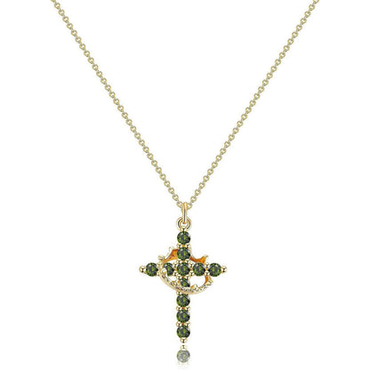The Eternal Cross & Crown Necklace