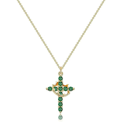 The Eternal Cross & Crown Necklace