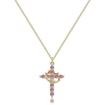 The Eternal Cross & Crown Necklace